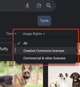 In a Google Images search, click tools and usage rights to limit to Creative Commons licenses.